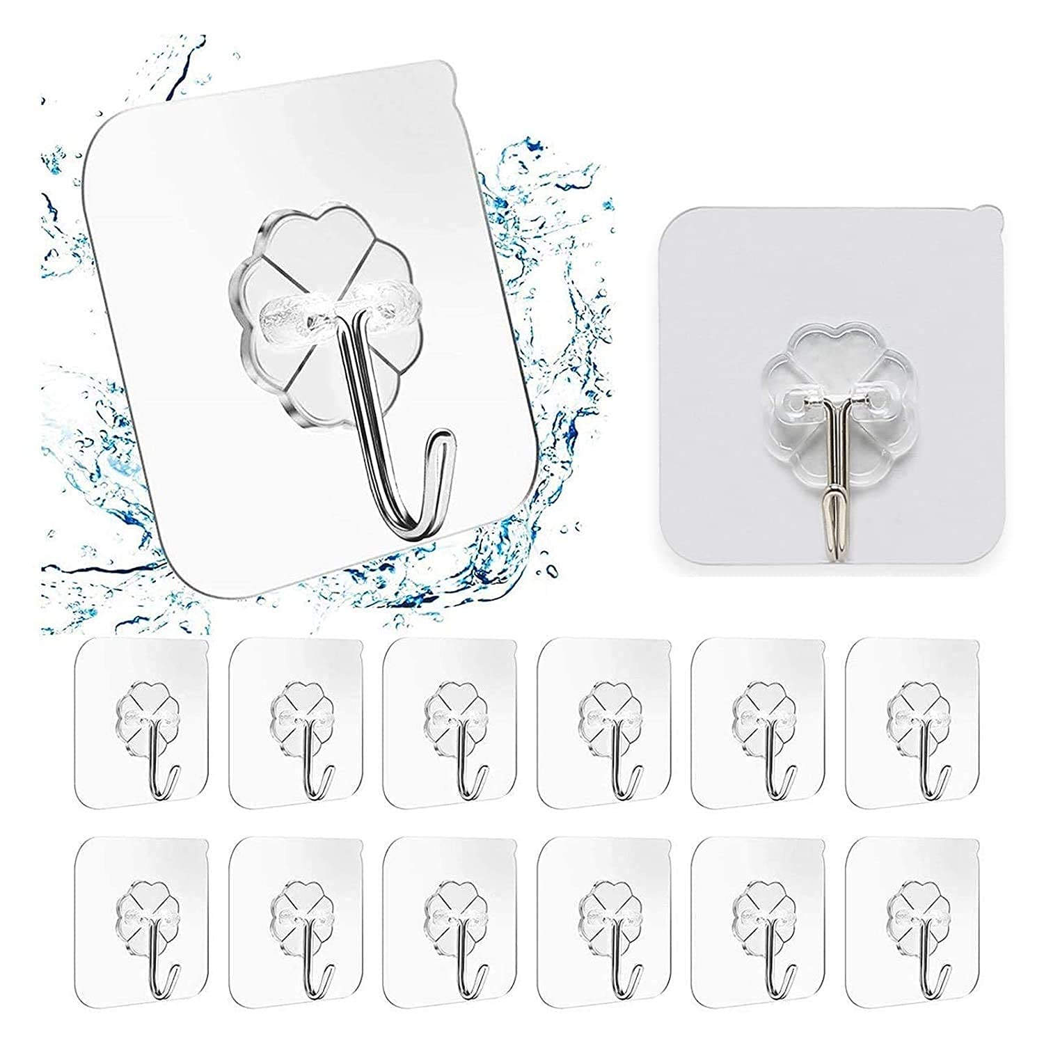 Anwenk Wall Hooks Adhesive Wall Hanging Hooks - 5pcs